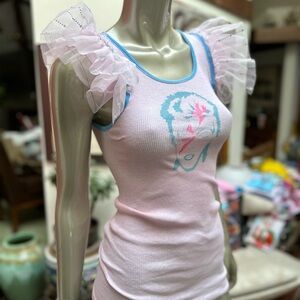 DAVID BOWIE Ziggy Stardust Mohawk lightening bolt Harajuku Japan punk tank S
